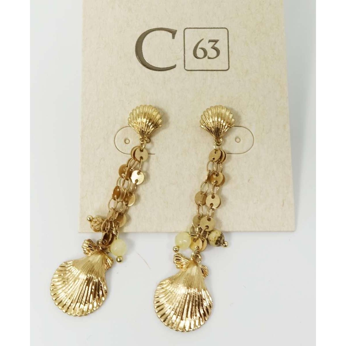 Orecchini pendenti conchiglie C63