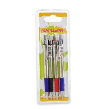 Blister con 4 penne sfera a scatto
