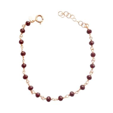 Bracciale in metallo rodiato e cristallo