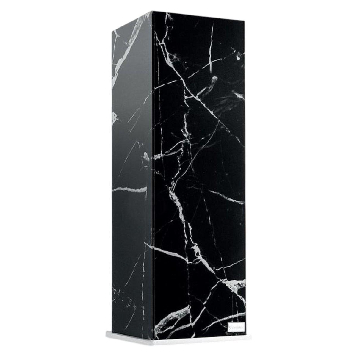 Vaso nero in vetro molato Marquina h 40 cm Femiano
