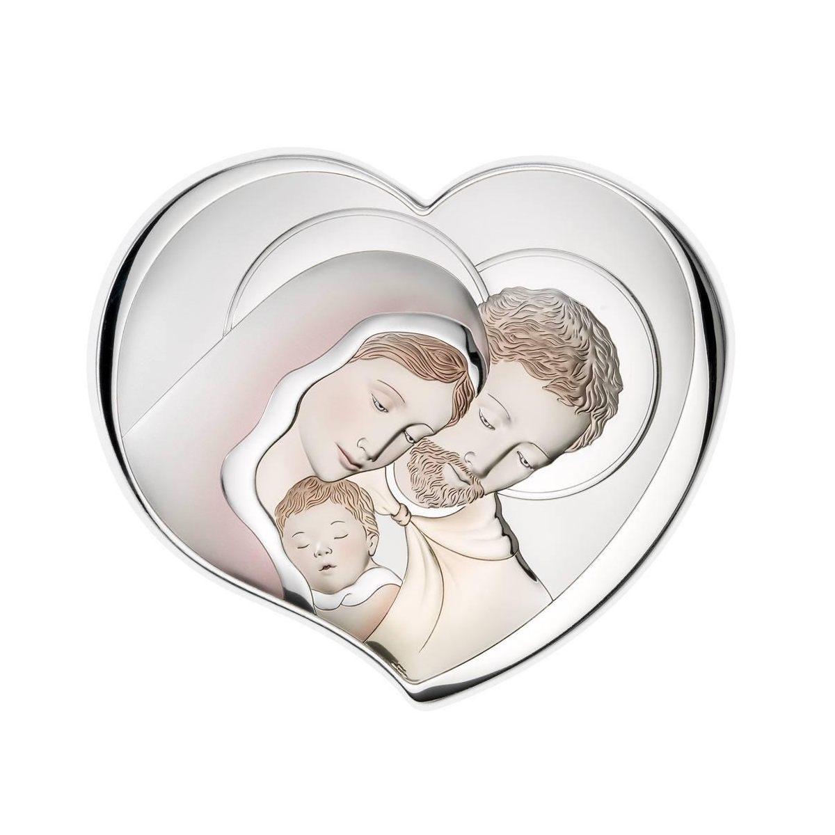 Sacra famiglia 14,5x12,5 colorata sagomata valenti