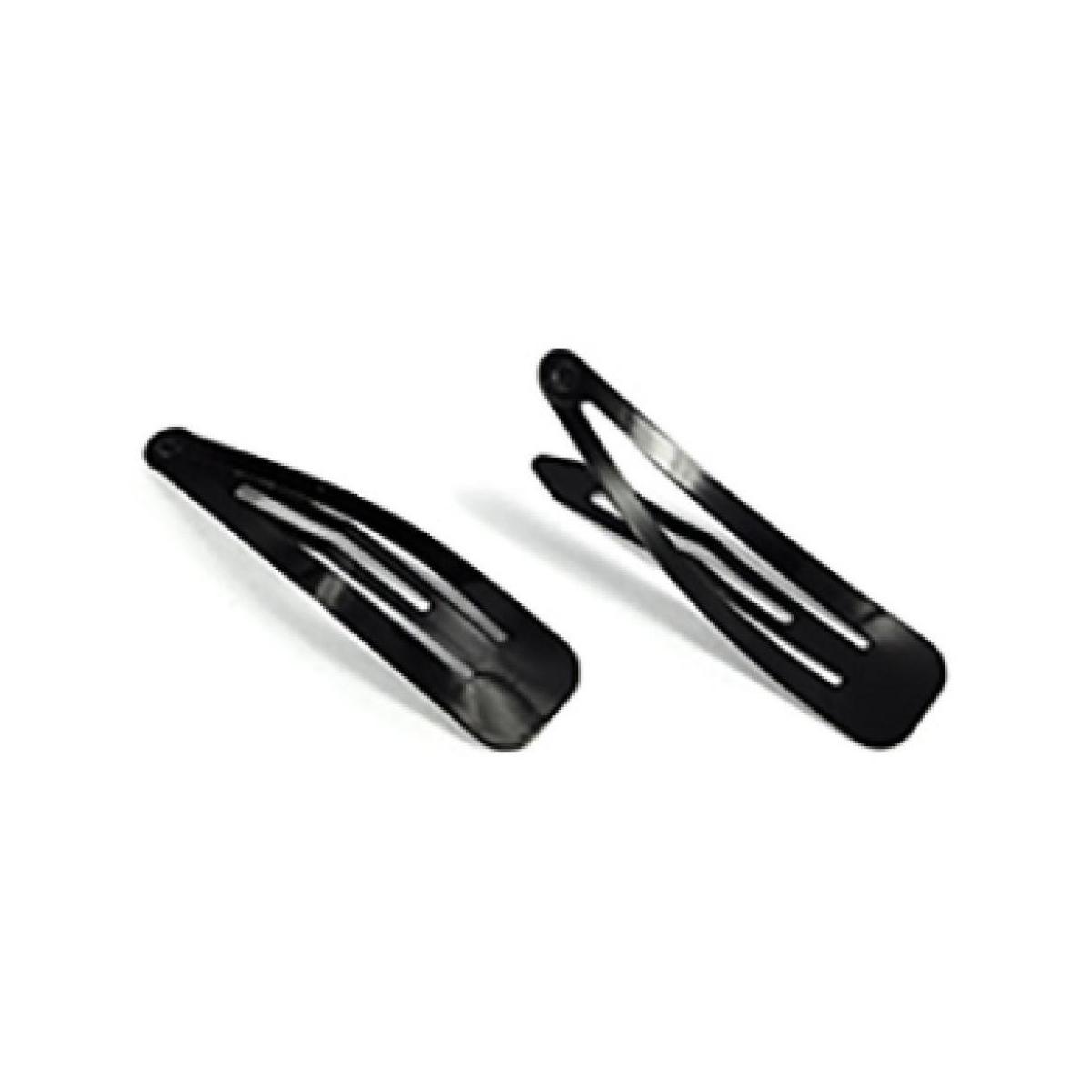 Fermaglio clic clac per capelli 5 cm in metallo nero