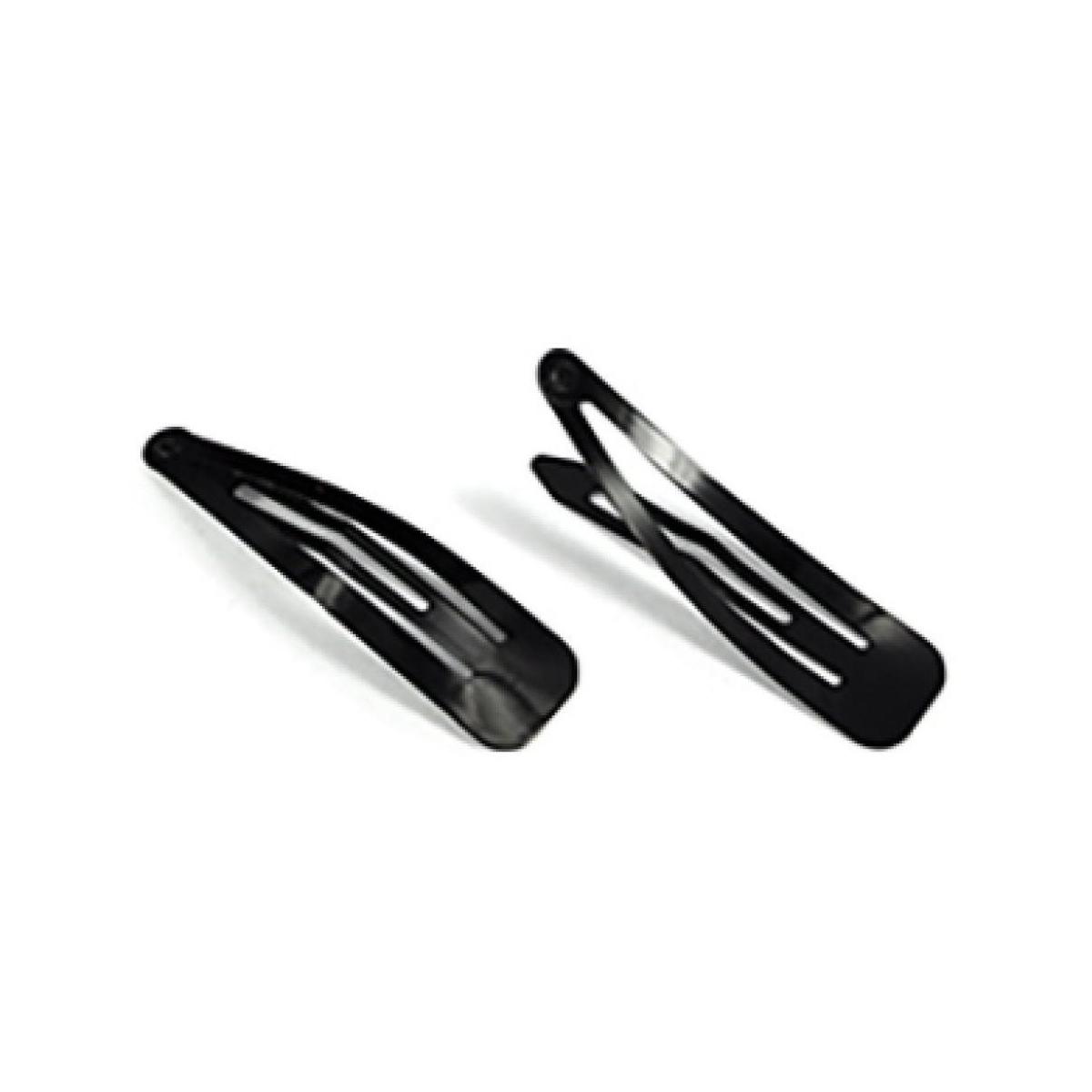 Fermaglio clic clac per capelli  7 cm in metallo nero