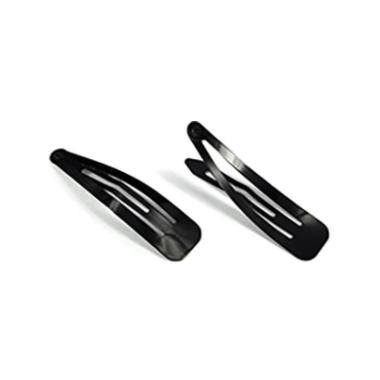 Fermaglio clic clac per capelli  7 cm in metallo nero