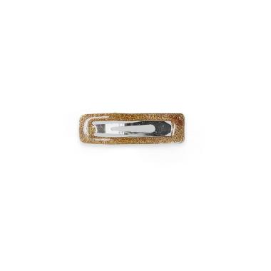 Fermaglio clic clac per capelli oro e argento