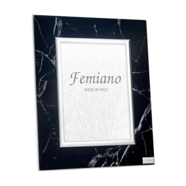 Cornice portafoto in vetro molato nero Marquina 13x18 cm Femiano
