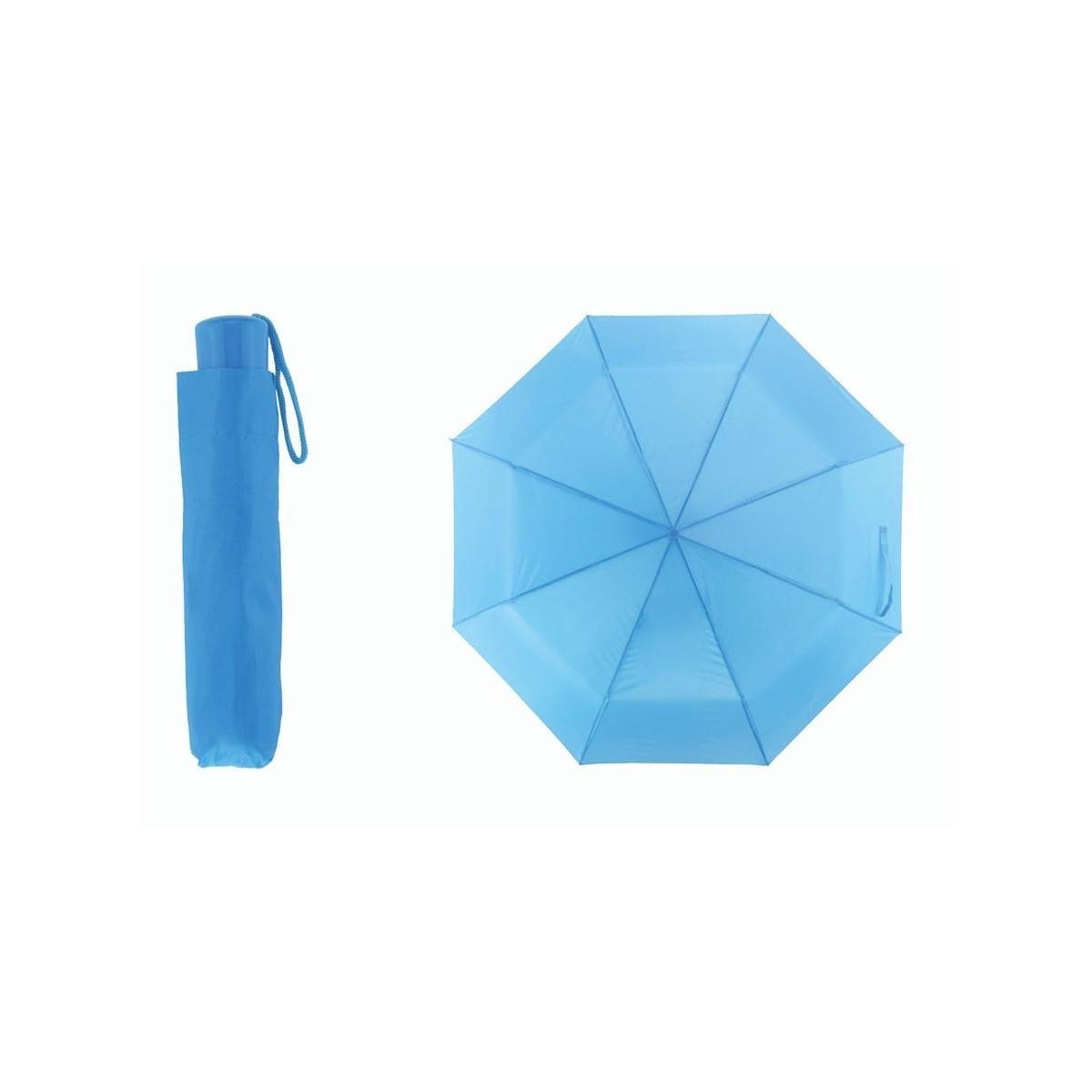 Ombrello manuale mini tinta unita con impugnatura in tinta Blue Drop