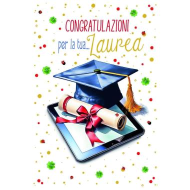Biglietto auguri laurea 2 soggetti