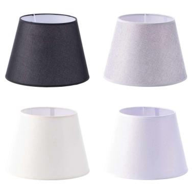 Paralume in tessuto base tonda per lampada con attacco E14 diam.28x h.19,5 cm