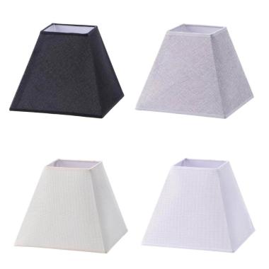Paralume in tessuto base rettangolare per lampada con attacco E14 25,5x12,5x h.21 cm