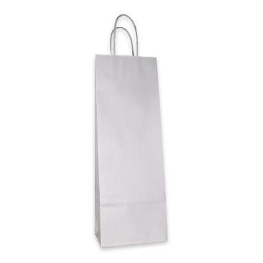 Shopper in carta p/bottiglie colore bianco h39,5 X l14 X  p8,5