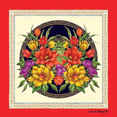 Foulard donna cornice fiori Laura Biagiotti