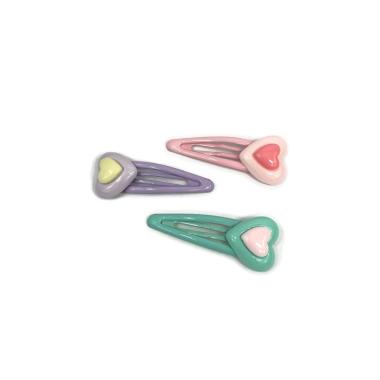 Fermaglio clic clac per capelli doppio cuore Le Kikke