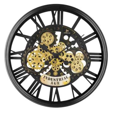 Orologio da parete in metallo con ingranaggi mobili 60 cm