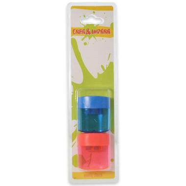 Blister 2 temperamatite serbatoio 2 fori metallo