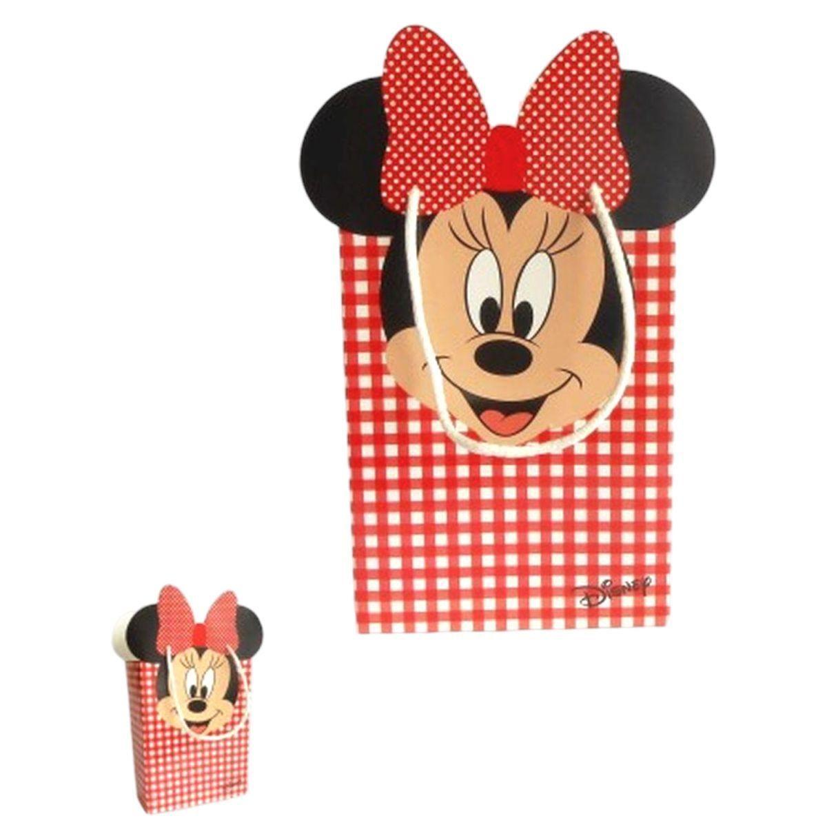Shopping bag Minnie party colore rosso 16 x 7,5 x 23 con cordino