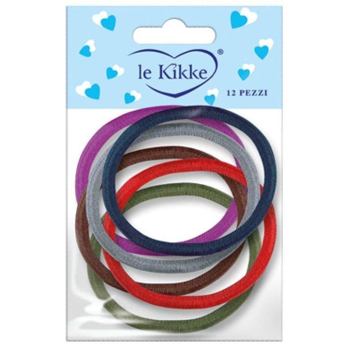 Elastici per capelli in 12 card da 6 pezzi colori invernali