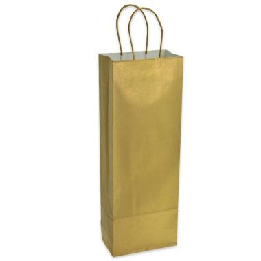 Shopper carta porta bottiglie colore oro  H 39,5 X L14 X P 8,5