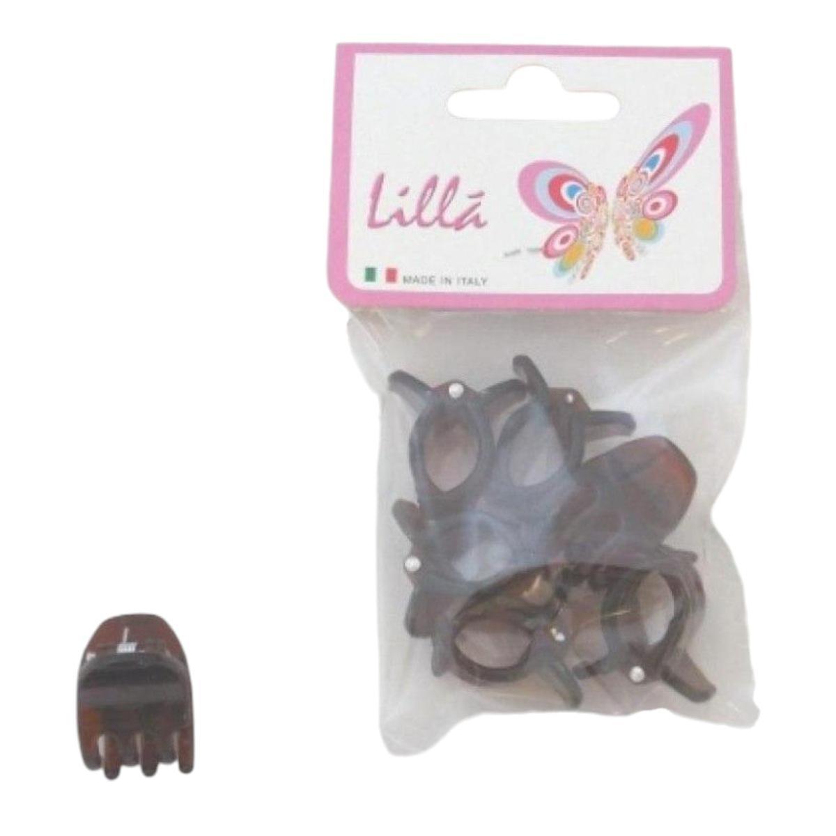 Pinza mini per capelli tartarugata 1,8 cm confezione da 72 pezzi