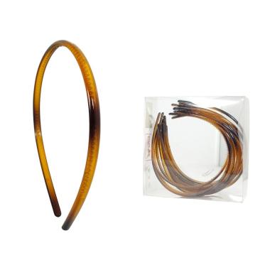 Cerchietto per capelli sottile in plastica demi tartarugato Lillà
