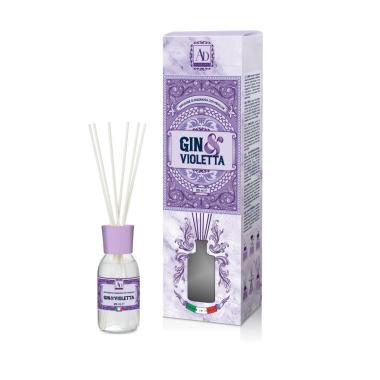 Diffusore di fragranza con midollini Gin e Violetta 125ml