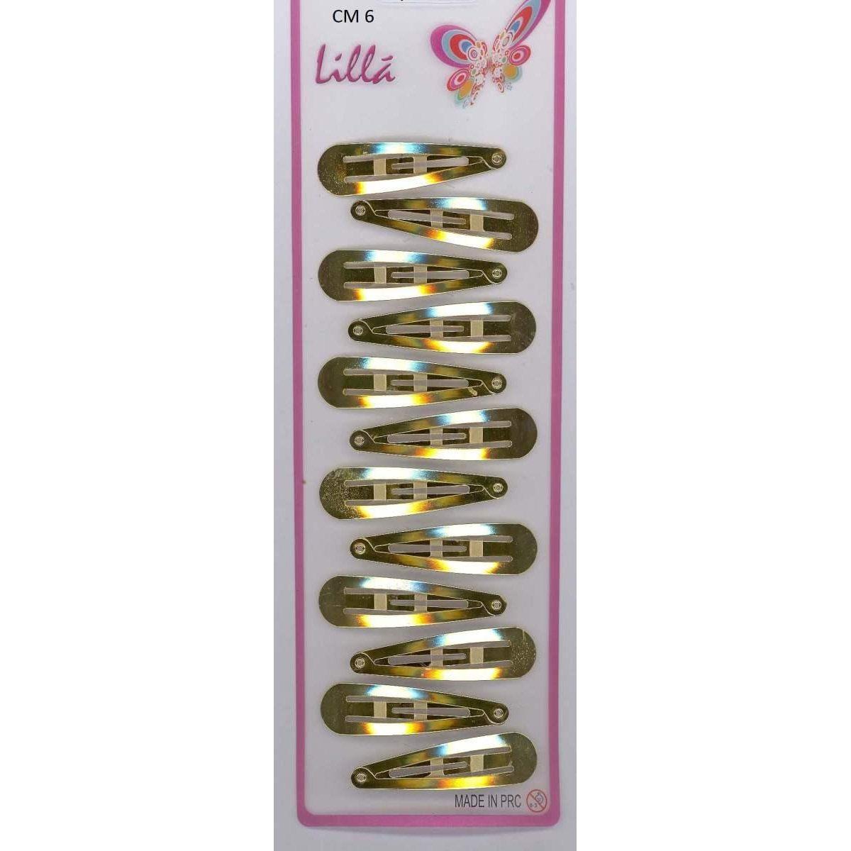 Fermaglio clic clac per capelli 6 cm oro