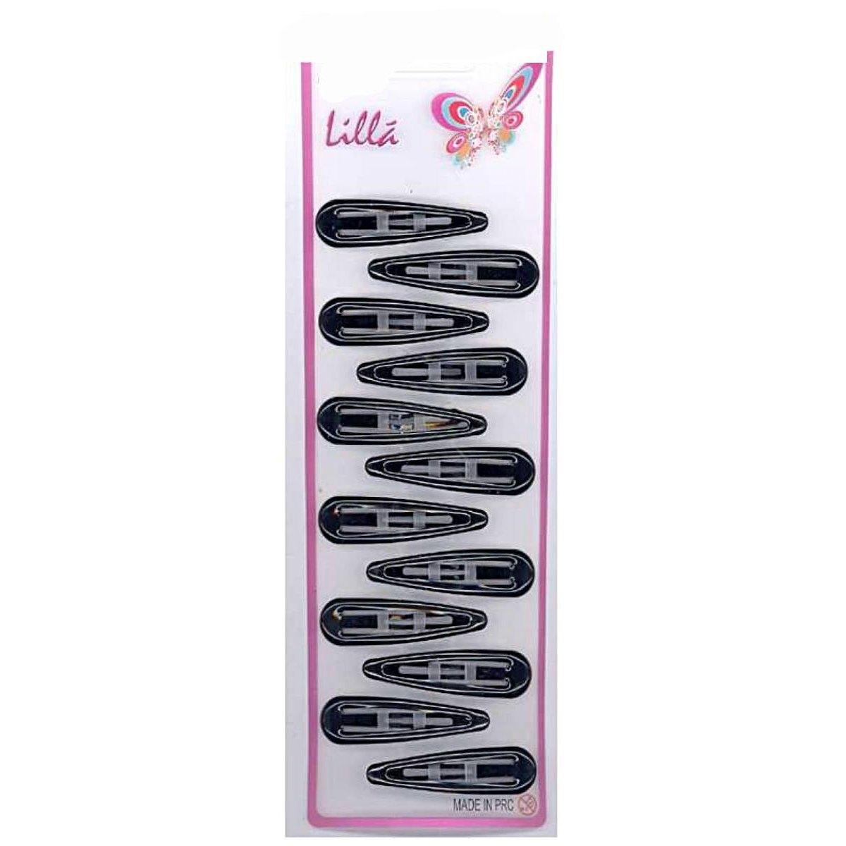 Fermaglio clic clac per capelli 6 cm nero