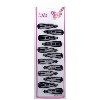 Fermaglio clic clac per capelli 6 cm nero