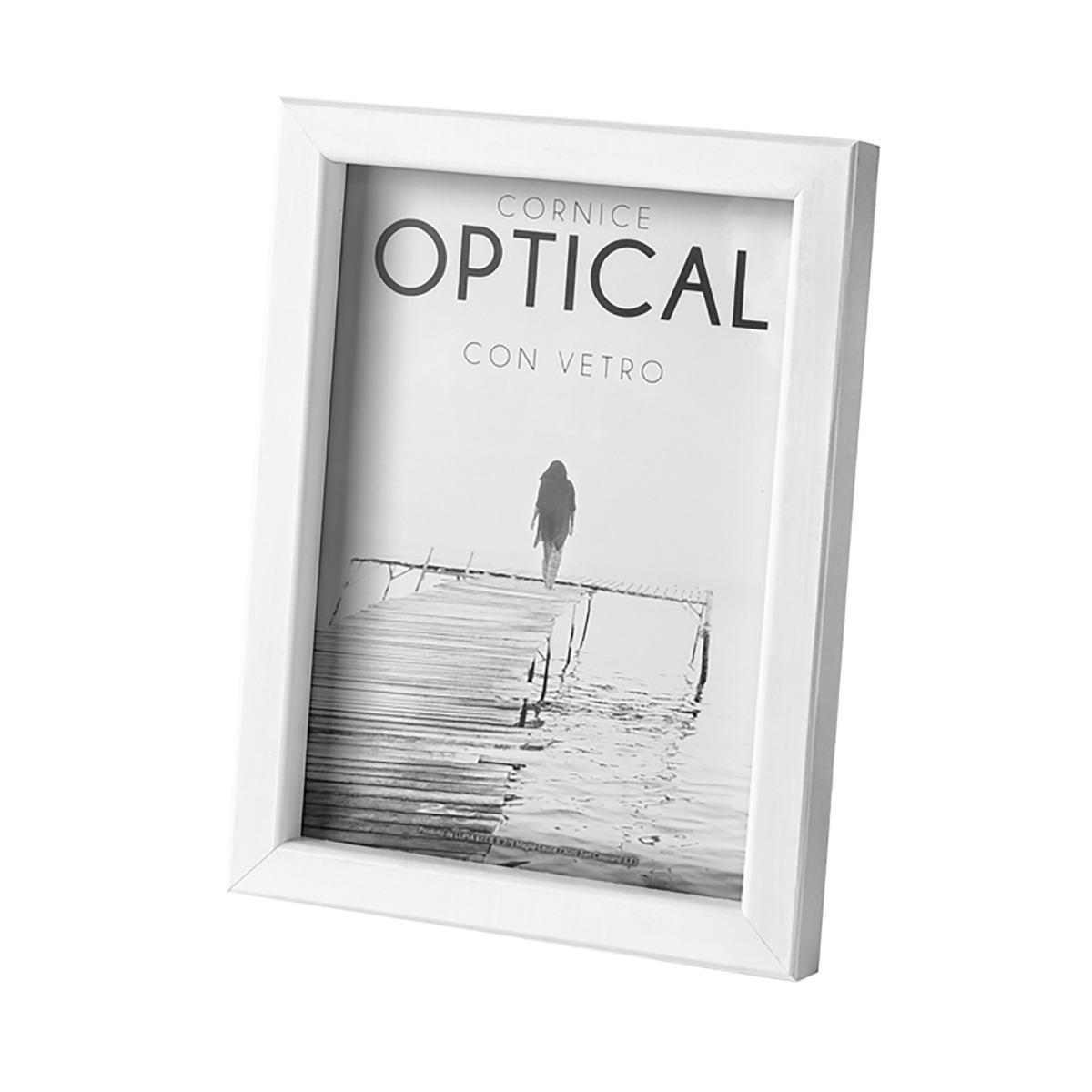 Cornice portafoto Optical 10x15 cm Bianco Lupia
