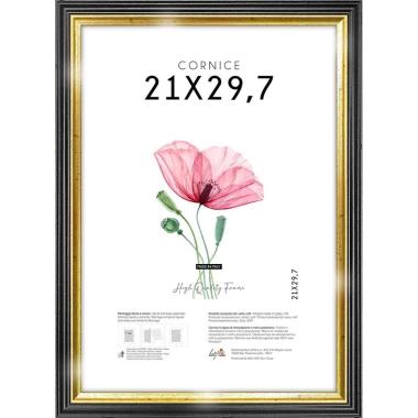 Cornice portafoto black gold 21x29,7 cm A4 Lupia