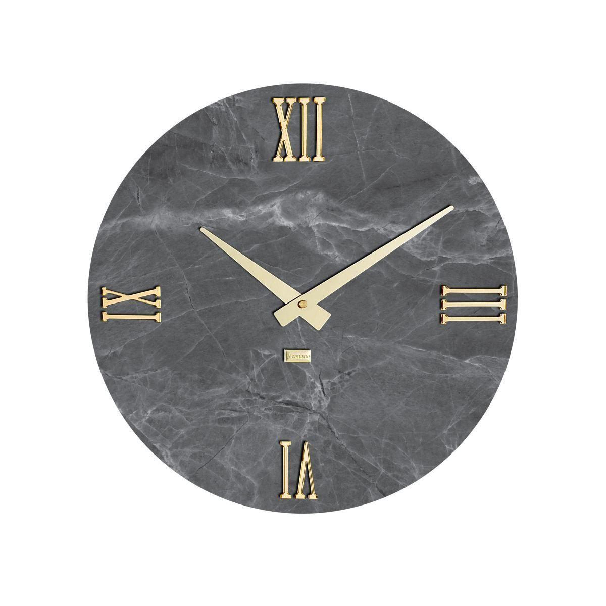 Orologio da parete in plex colore ardesia grigia diametro 40cm