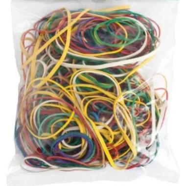 Elastico in busta da 100 gr. spessore 2 mm. colori e misure assortite