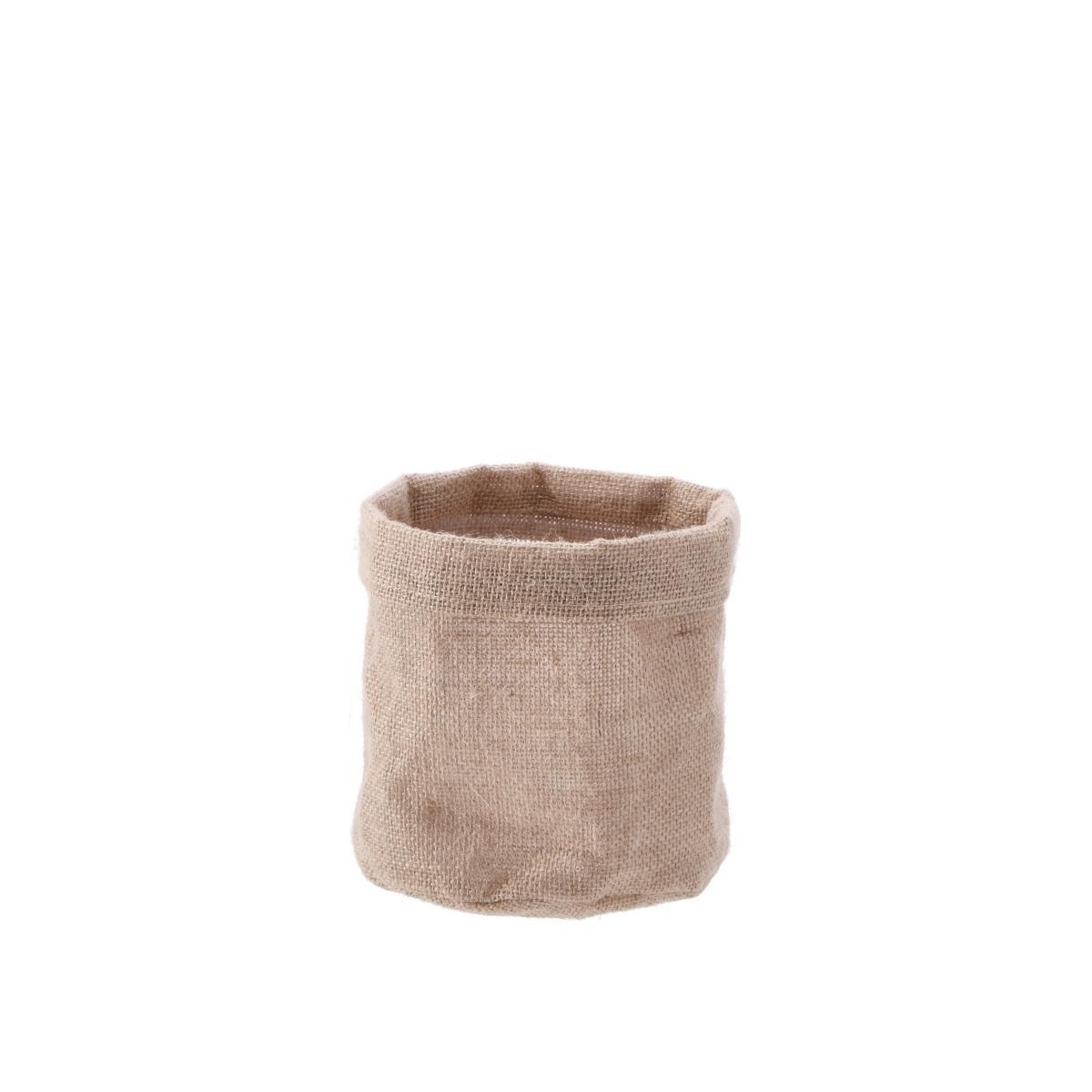 Cestino tondo juta Zeke 17x h.17 cm
