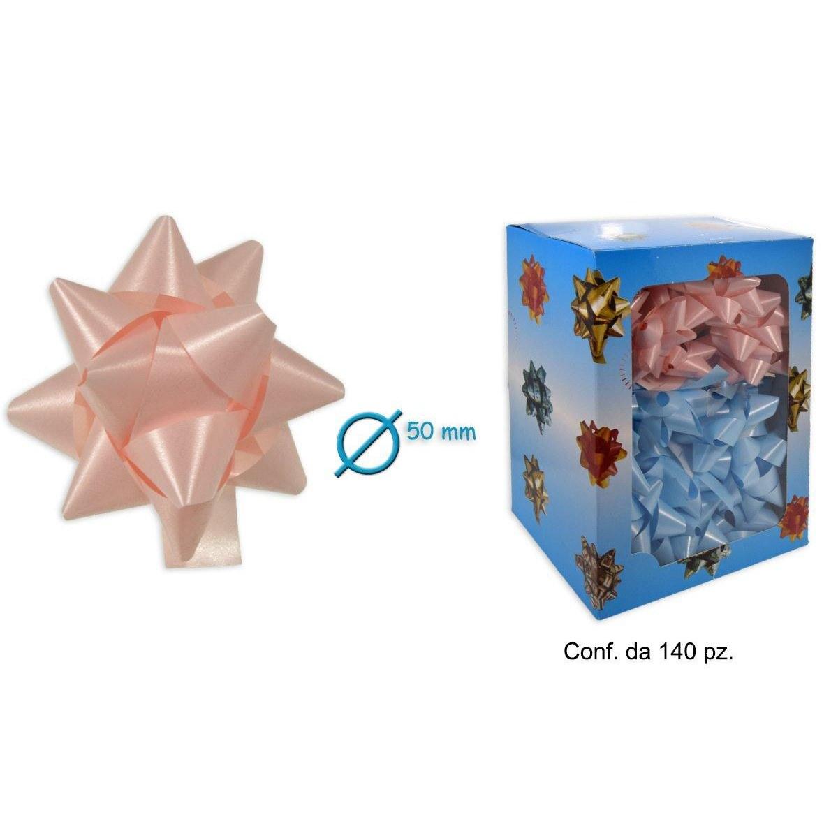 Coccarde nastro liscio colore rosa/azzurro 10 mm.