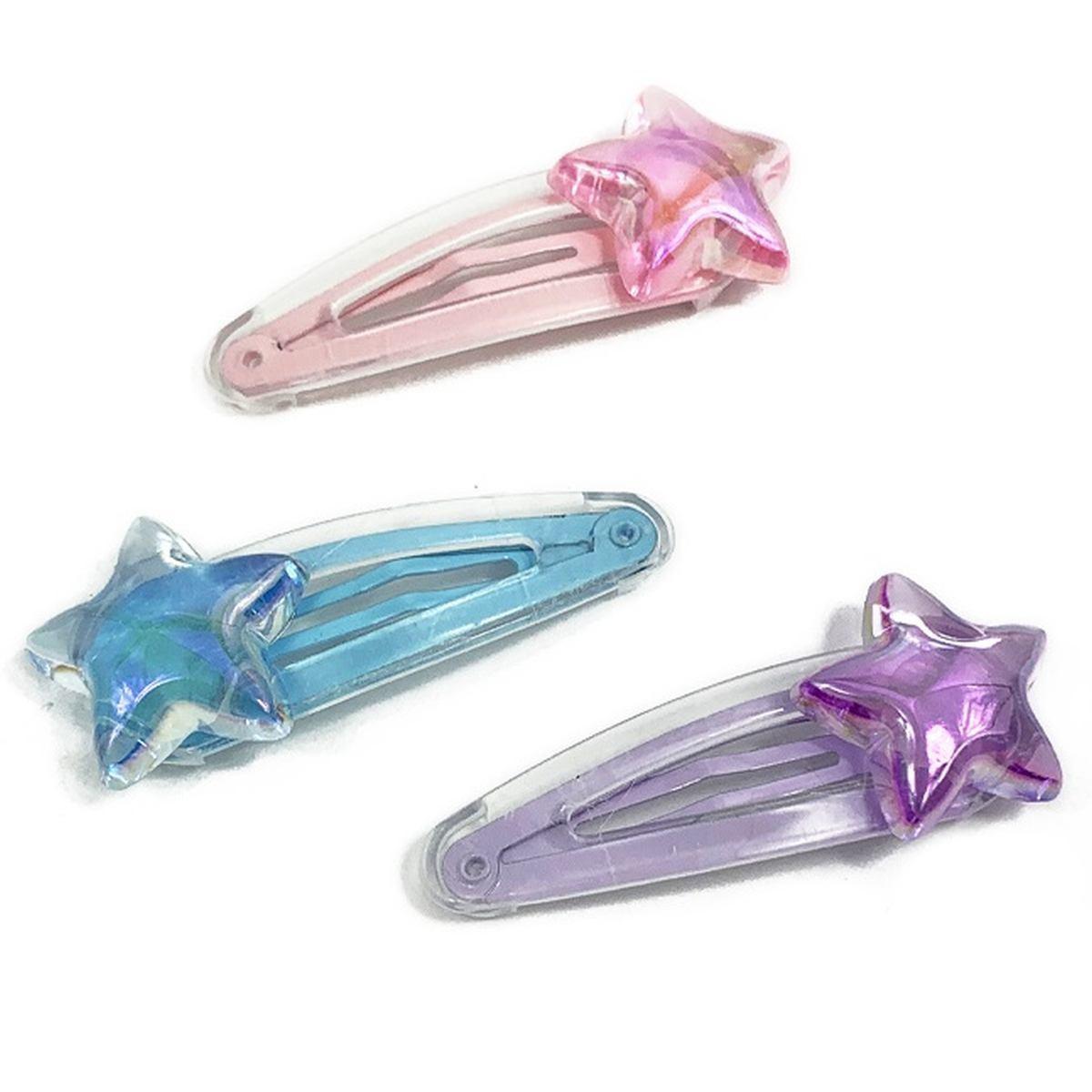 Fermaglio clic clac per capelli stella iridescente Le Kikke