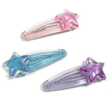 Fermaglio clic clac per capelli stella iridescente Le Kikke