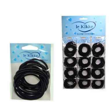 Elastici per capelli neri in 12 card da 12 pezzi