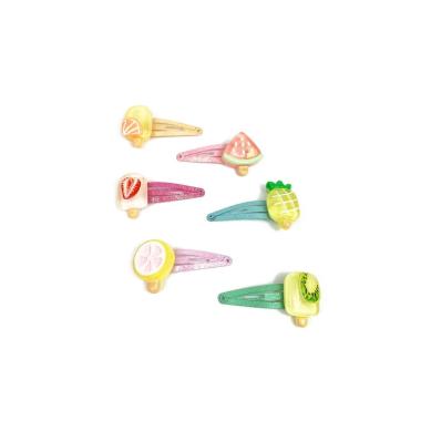 Fermaglio clic clac per capelli 5 cm frutta Le Kikke