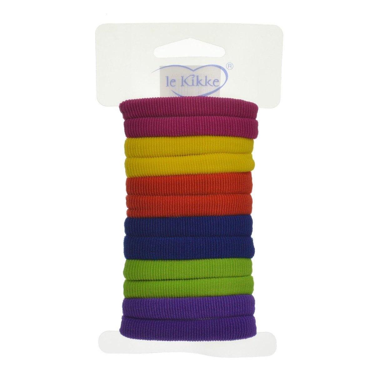 Elastici per capelli in 12 card da 12 pezzi colori assortiti