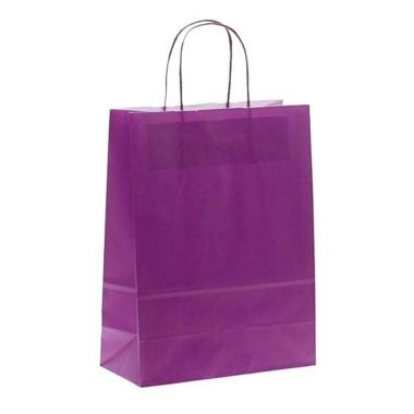 Shopper carta h49xl45xp15 cm. colore viola