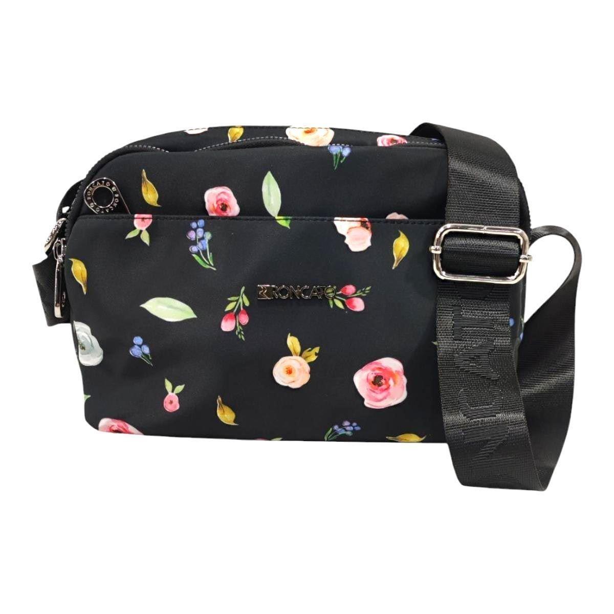 Borsa tracolla donna stampa floreale in sintetico Roncato