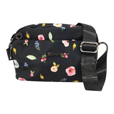 Borsa tracolla donna stampa floreale in sintetico Roncato