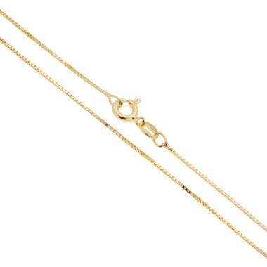 Catena Veneziana Diamantata 015 sezione mm 0.8 lunghezza cm 45 in ARGENTO 925 Galvanica Oro