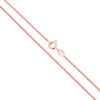 Catena Disco Diamantata 025 sezione mm 1.5 lunghezza cm 50 in ARGENTO 925 Galvanica Rosa