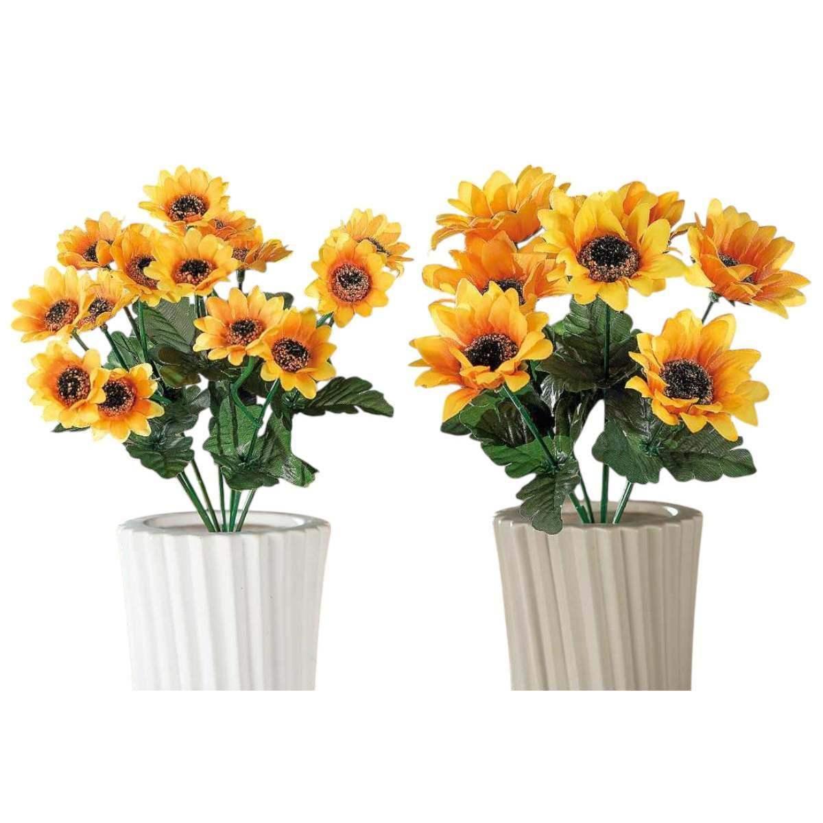 Bouquet girasoli finti per decorazioni 30 cm