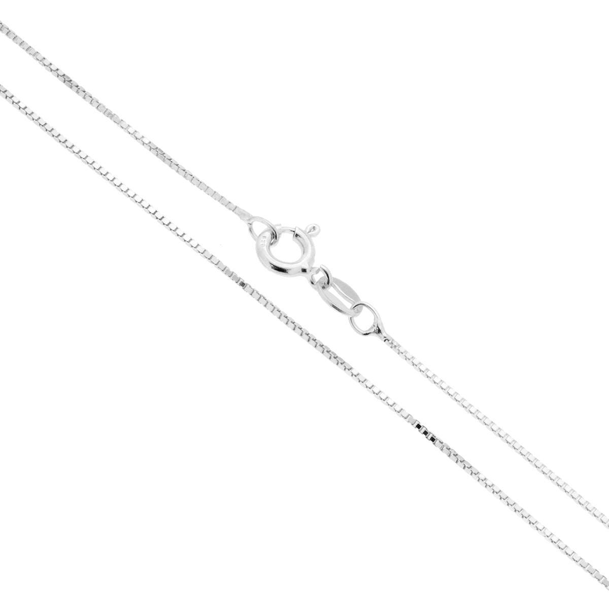 Catena Veneziana Diamantata 015 sezione mm 0.8 lunghezza cm 50 in ARGENTO 925