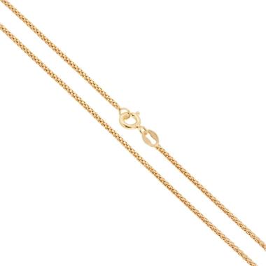 Catena Coreana Bombata Diamantata 160 sezione mm 1.6 lunghezza cm 50 in ARGENTO 925 Galvanica Oro