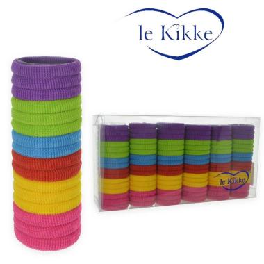 Elastico per capelli colori assortiti in tubo da 96 pezzi Le Kikke