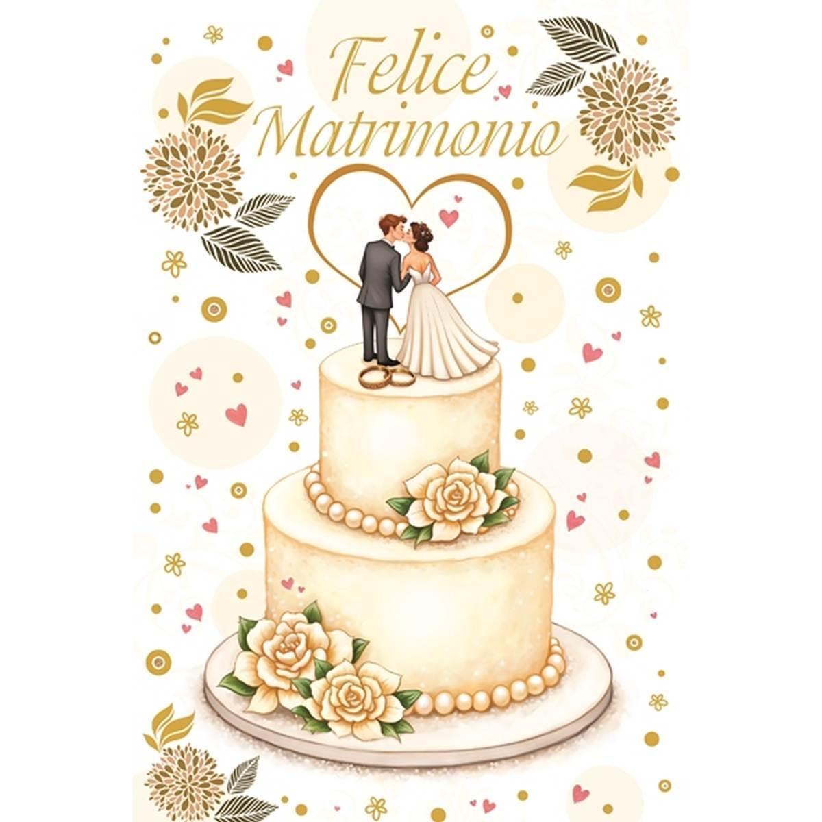 Biglietto felice matrimonio 2 soggetti
