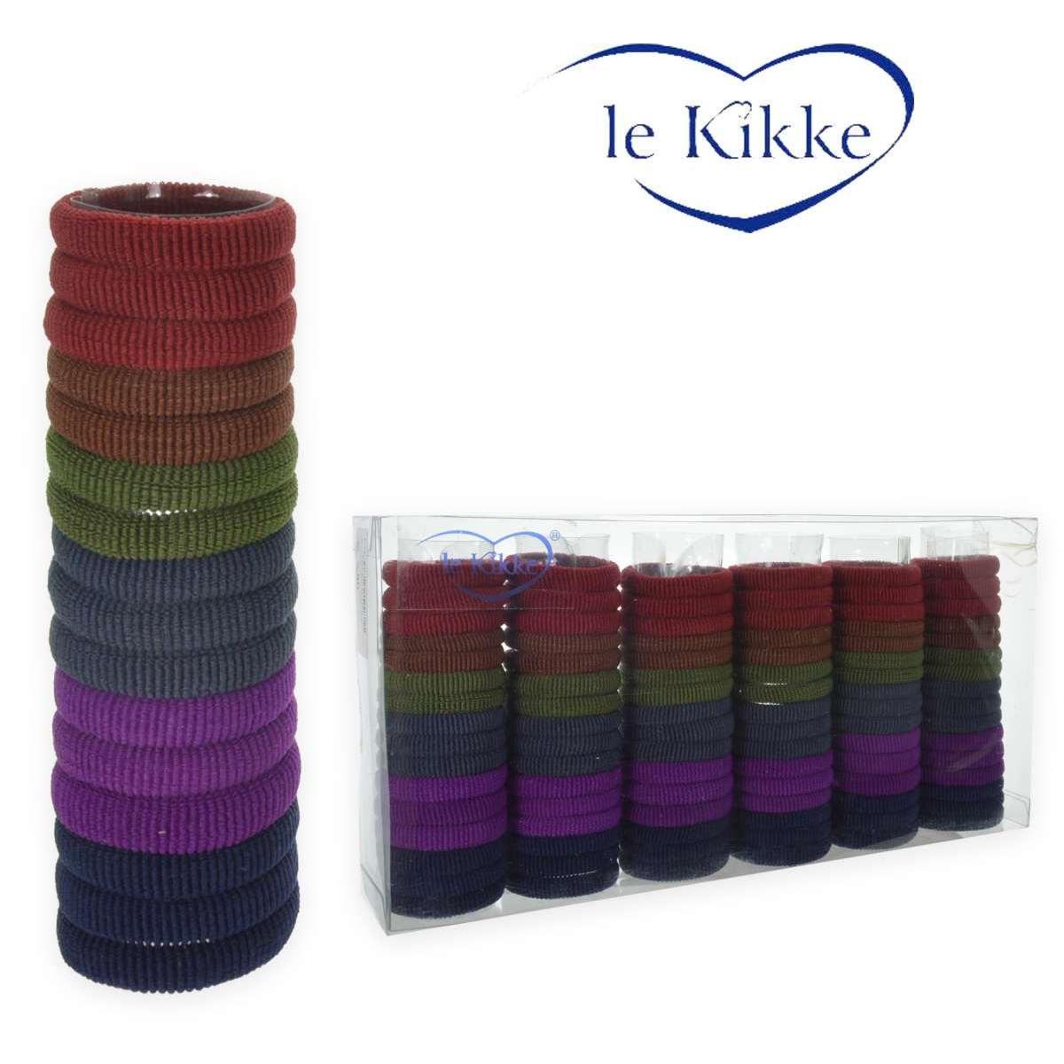 Elastico per capelli colroi invernali in tubo da 96 pezzi Le Kikke